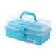 thumbnail image 3 of Caja de manualidades de cajas médicas portátiles Caso de 3 capas con mango Organizador de artesanía Pequeña caja de herramientas de plegamiento para Azul, 3 of 9