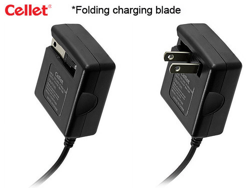 Cellet Black Travel Home Charger W Folding Charging Blade With 2 Different Connector For Blackberry Phone Series - image 4 of 5