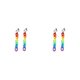 thumbnail image 4 of Jumpingount 1 par de pendientes de estilo informal para mujer, pendientes de gota, joyas de arcoíris, Clip para oreja Clip de oreja 2piezas Jumpingount CBP298906, 4 of 6