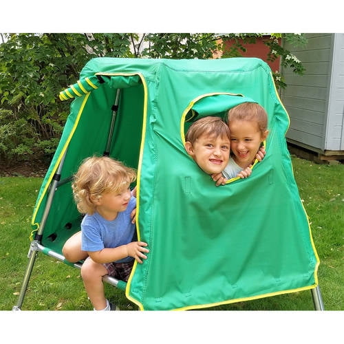 tp toys explorer 2 platform & tent climbing set jungle gym