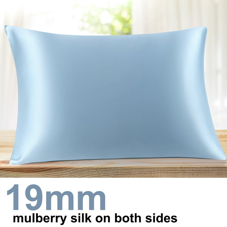 Blue top silk pillows