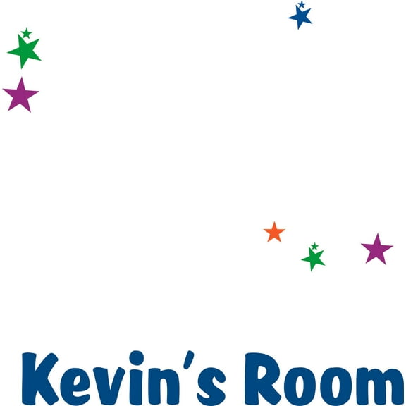 Stars Border Star Starry Cartoon Customized Wall Decal - Custom Vinyl Wall Art - Personalized Name - Baby Girls Boys Kids Bedroom Wall Decal Room Decor Wall Stickers Decoration Size (40x40 inch)