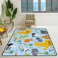 thumbnail image 2 of Crawling Indoor Carpet Play Mat Africa Animals for Living Room Bedroom Educational Nursery Floor Mat Area Rugs 63x48in Carpet Runner, 2 of 6