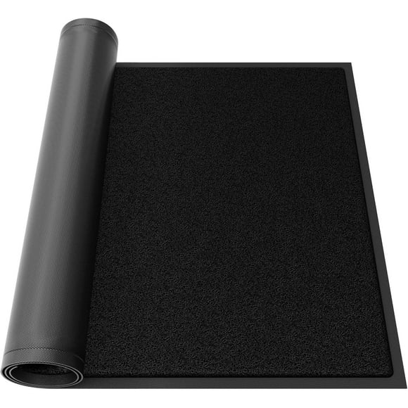EcoNesxp Suitable for home entrance solid front door mat black entrance interior door 36" x 60" heavy duty indoor and outdoor mat washable welcome mat