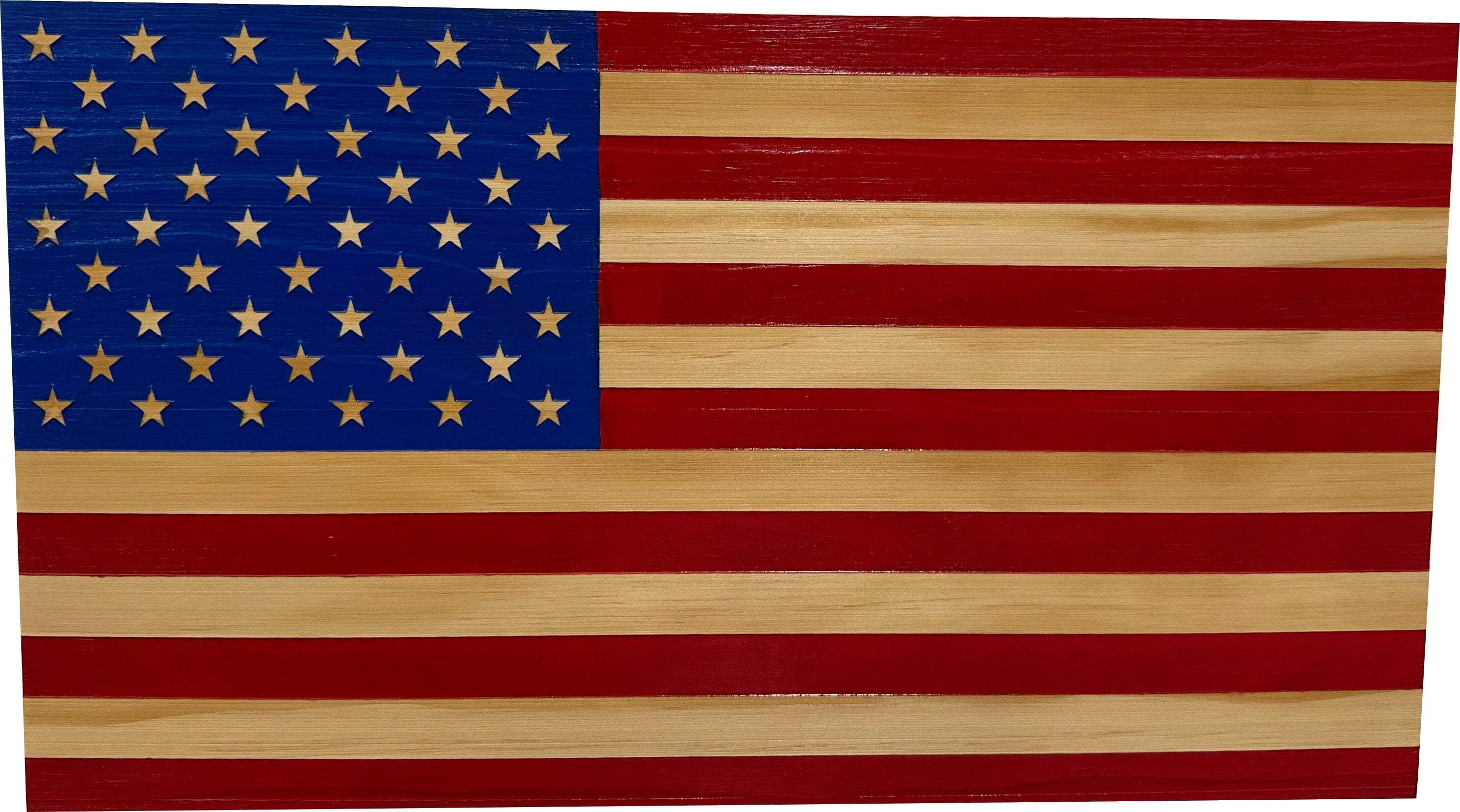 Bellewood Designs Hidden Gun Storage 2-3 Guns Magnetic Lock American Flag