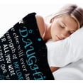 thumbnail image 3 of Daughter Gifts from Mom Blanket for My Daughter as Birthday Gifts Present I Love You Letter to Her, Christmas Decor,Ultra-Soft Throw Flannel Fleece Light Weight Bed, 3 of 6