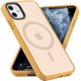 thumbnail image 1 of Funda magnética resistente para iPhone 11 [Compatible con MagSafe] Funda protectora a prueba de golpes para iPhone 11 de 6.1" Naranja Mate, 1 of 8