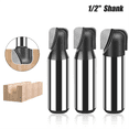 thumbnail image 4 of 4pcs Bowl & Tray Router Bit Round Nose Groove Head Wood Cutter Woodworking Tools Carving Cutting Tool 1/2 Handle, 4 of 8
