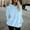 Light Blue, variant on WMTBSRSW Womens Winter S-5XL Fuzzy Fleece Sweatshirts with Pockets Cozy Sherpa Lined Half Zip Pullover Solid Loose Casual Plus Size Long Sleeve Tops Pink 5X-Large