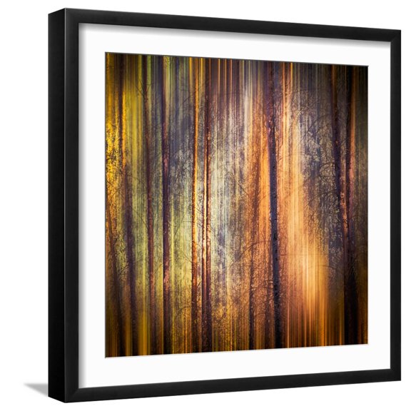 Art.com Autumn Walk Photographic Print by Ursula Abresch, Black Frame Wall Art, 21" x 21"