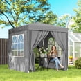 thumbnail image 2 of Outsunny 6.6'x6.6' Pop Up Canopy Tent for Outdoor, Garden, Patio, Grey, 2 of 10