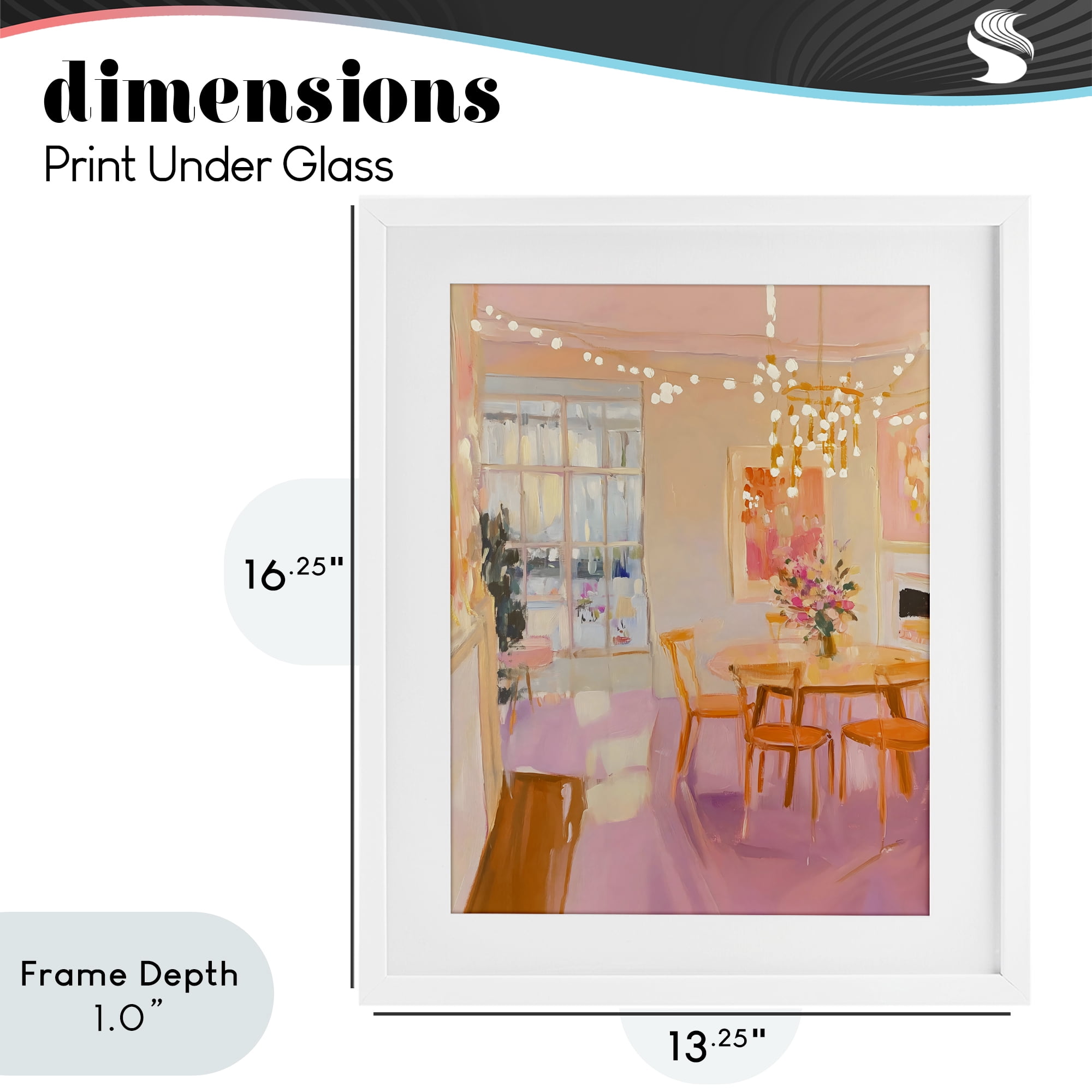 Stupell Industries Warm & Inviting Dining Room White Framed Print Under Glass, design by The Prints Vibe