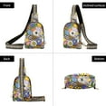 thumbnail image 7 of FORMRS Womens Crossbody Sling Bag Travel Daypack Shoulder Chest Backpack, Blue Floral, 7 of 7