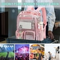 thumbnail image 6 of Ludolm Clear Backpack Heavy Duty Transparent Backpacks Stadium Approved for College Work Sport Travel, 6 of 6
