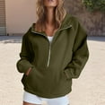 thumbnail image 2 of NMMUED Half Zip Pullover Women Oversized Sweatshirt for Women Fleece Sweatshirts for Women Quarter Zip Pullover Women Womens Sweatshirts No Hood, Camouflage XL, 2 of 9