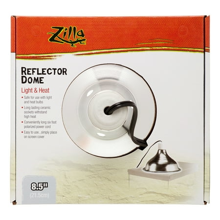 Dome Terrarium Kit - Zilla Reflector Dome Light & Heat Terrarium Light Fixture, 8.5