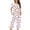 Red, variant on Women Cherry Print Pajama Set Two Piece Henley Neck Short Sleeve Tops Soft Capri Pants for Night and Daily Wear