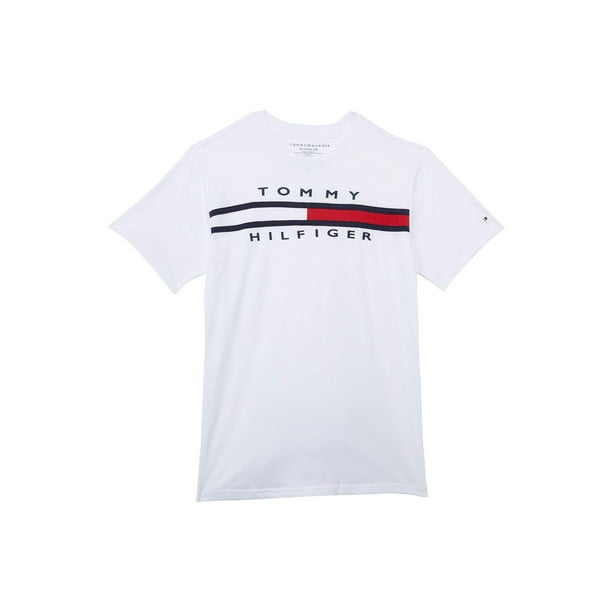 Camiseta Tommy Hilfiger para niños de manga corta con la bandera Legacy White 4