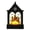 Castle, variant on romoty Halloween Gothic Pavilion LED Window Lantern Castle Variant, Light-Up Retro Silhouette Holiday Accent Lamp for Bedroom Dining Table Party Decor