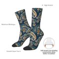 thumbnail image 4 of Logiee Indian Paisley 2 Print Adult Socks for Men & Women,Calf Socks, Ankle Socks,Boots Socks,Breathable Casual Sock,Unisex Crew Socks, 4 of 6