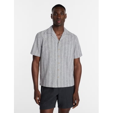 George Men's Textured Camp Shirt, Sizes S-5XL