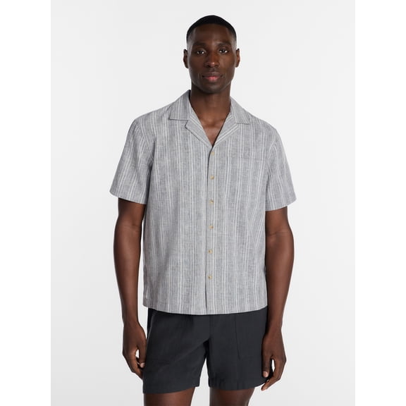 George Men's Textured Camp Shirt, Sizes S-5XL