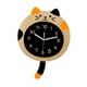 thumbnail image 4 of Reloj de pared de gato con cola, colección de animales, elegante reloj colgante de pared para decoración del hogar Grano de madera, 4 of 9
