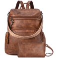 thumbnail image 1 of BOSTANTEN PU Leather Laptop Backpack for Women Designer Travel Backpack with Laptop Compartment Ladies Computer Shoulder Bags, 1 of 6