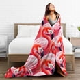 thumbnail image 5 of Flamingo Blanket for Women Men, Cute Flamingo Themed Design Printed Throw Blankets for Teens Adults Lap, Couch Bed, Warm Soft Cozy Blanket, 60"x 80", 5 of 6