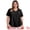 Black, variant on DARING DIVA Women's Plus Casual Trendy Pleated Shirt Dressy Work Blouse 3X Green