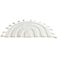 thumbnail image 2 of Boho Semi-Circular Tasseled Bath Mat, Absorbent 100% Cotton, Non-Slip Backing, Machine Washable, for Vanity or Tub, 2 of 6