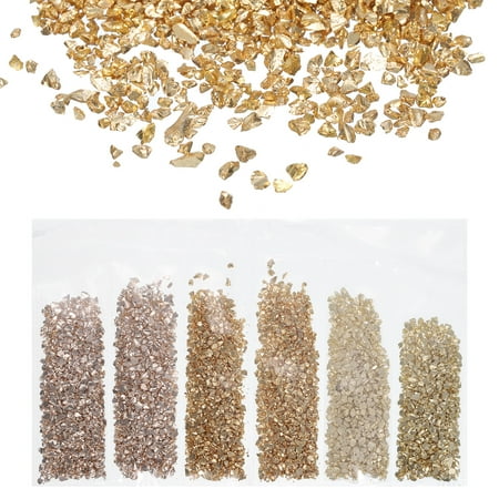 Crushed Glass Chips 1-3mm 3 Colors Irregular Glass Chips for Vase Filler