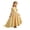 Gold, variant on Fozruso Girls' Dresses Flower Girls Dress Off Shoulder Satin Evening Wedding Party Gown,8-9 Years