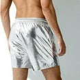 thumbnail image 3 of Mens Wet Look Trunks Sports Bodybuilding Shorts Beach Fitness Gym Short Pants, 3 of 9