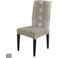 thumbnail image 4 of Chair Covers for Dining Room Set of 6,Merry Christmas Snowflake Texture Stretch Seat Protector Removable Washable Chairs Slipcovers for Kitchen Banquet Wedding Hotel,White Leaves Pine Cone on Red, 4 of 6