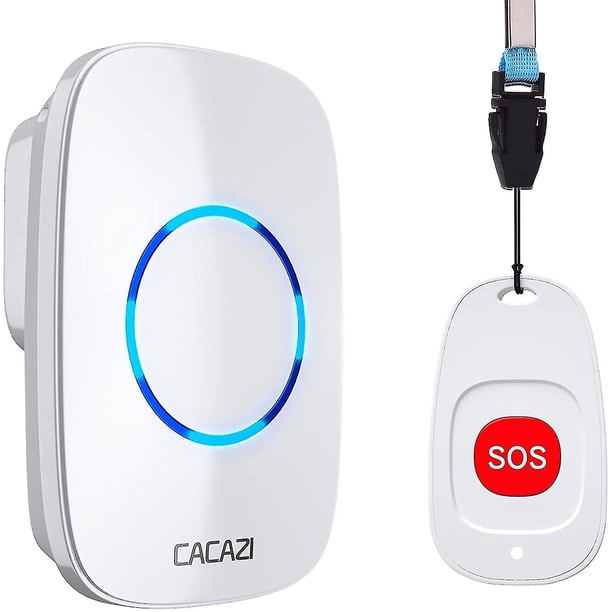 Botón de llamada inalámbrico de buscapersonas para cuidadores para pacientes de edad avanzada, sistema de alerta de vida personal en el hogar