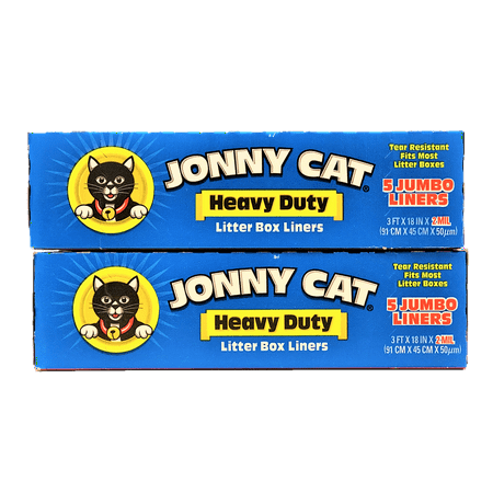 Jonny Cat Heavy Duty Jumbo Cat Litter Box Liners, 5 count
