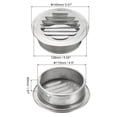 thumbnail image 2 of Ventilaciones de Soffit Redondas Uxcell de 4.5", 2 Juegos de Cubierta de Rejilla de Acero Inoxidable para Salida de Aire en Cocina y Baño, 2 of 6