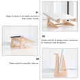 thumbnail image 3 of 1pc Notebook Stand Wood Laptop Storage Shelf Creative Laptop Rack (Wood), 3 of 7