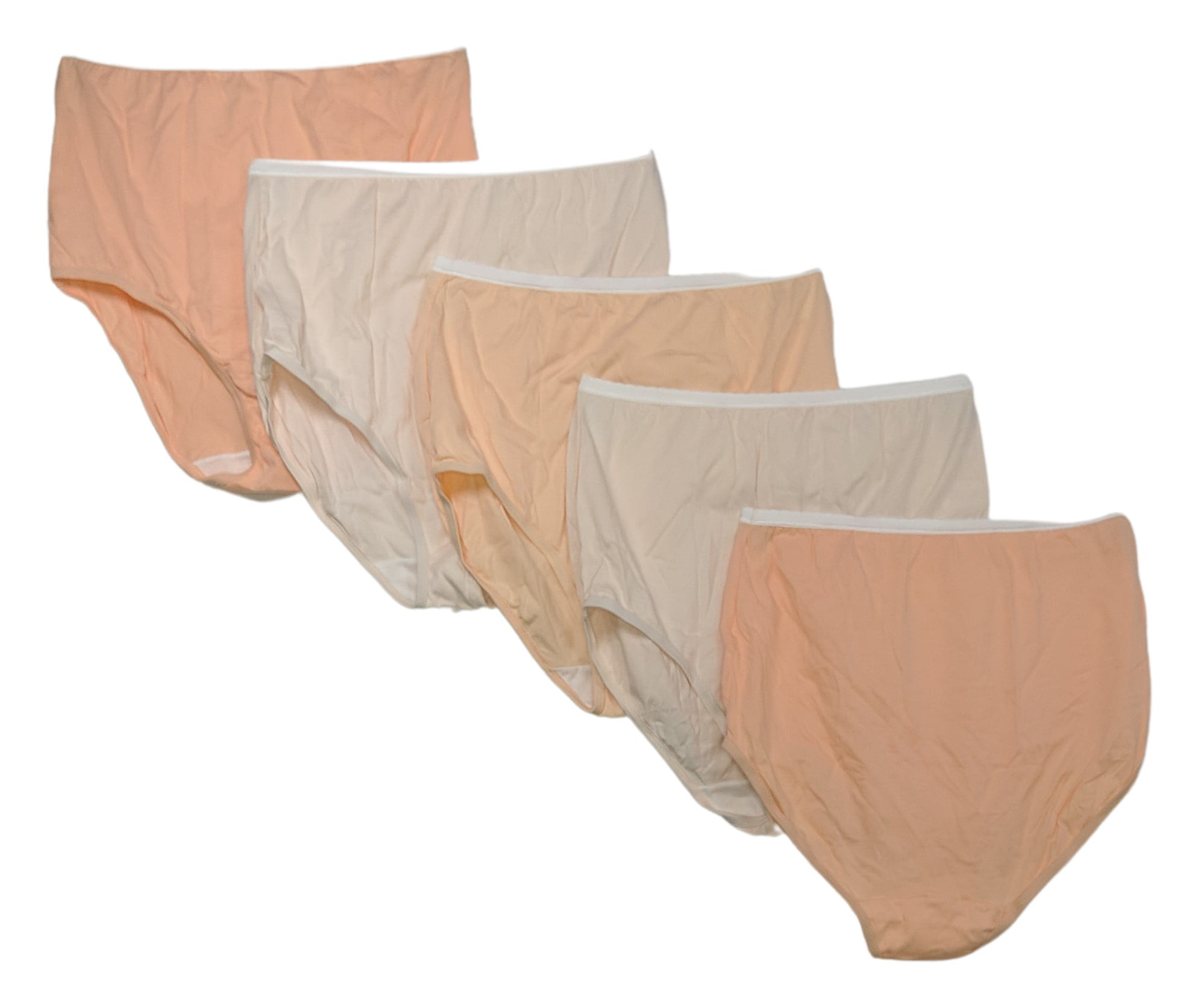 Breezies Set of 6 Cotton Brief Panties w/UltimAir-Neutrals-Size 9-NEW-A22766 