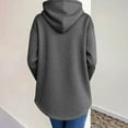 thumbnail image 4 of Womens Long Hoodies Fleece Lined Sweatshirts, Pullover Outwear Long Sleeve with Pocket, Fall Winter Outfits, 4 of 7