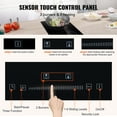 thumbnail image 3 of KFFKFF Sleek Electric Stove Top, Size 20 x 11.6 inch, Features Two Heating Zones, 240V Ceramic Cook Surface, Touch Control, Timer & Child Lock, 9 Adjustable Heat Levels for Diverse Culinary Tasks, 3 of 9