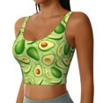 thumbnail image 2 of Fotbe Green Avocado Sujetador Deportivo Largo sin Aros para Mujer con Almohadillas y Soporte Medio, Transpirable y Absorbente, Camiseta Tipo Chaleco o Tank Top-XX-Large, 2 of 8