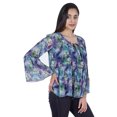 thumbnail image 3 of Moomaya Printed Flared Full Sleeve Tops For Women Summer Casual Short Kurta-J3, 3 of 9
