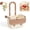 Khaki, variant on Sink Strainer Basket Hanging Kitchen Drain Filter Basket Press Dump (Cream) | Hanging Faucet Sink Strainer Basket With Press Open Dump Design Fine Mesh Food Catcher For Kitchen Sink Waste Separation