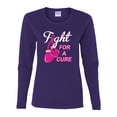 thumbnail image 2 of for a Support Awareness Womens Graphic Long Sleeve T-Shirt, Purple, Medium, 2 of 3