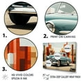 thumbnail image 3 of Designart "Geometric 1950S Auto Retro Progression" Car Vintage Floater Framed Wall Decor, 3 of 5