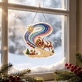 thumbnail image 5 of Christmas Letter S Pearl Diamond Art Suncatcher Kit for Adults, Santa Claus Reindeer 8 Inch Acrylic Window Hanging Ornament, DIY Xmas Holiday Craft Kit for Home Wall Door Festive Party Decor, 5 of 8