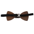 thumbnail image 3 of Men's Groom Wedding Party Wooden Bow Tie Tuxedo Necktie Fashion Accessory F Hugo los hombres de accesorios de boda, 3 of 9