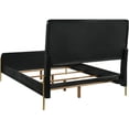 thumbnail image 3 of JERFIT Queen Bedroom Set 4-Piece, Upholstered Platform Bed with USB Nightstand and 8-Drawer Dresser, Modern Black Grey Bed Set with Gold Accents, 3 of 10